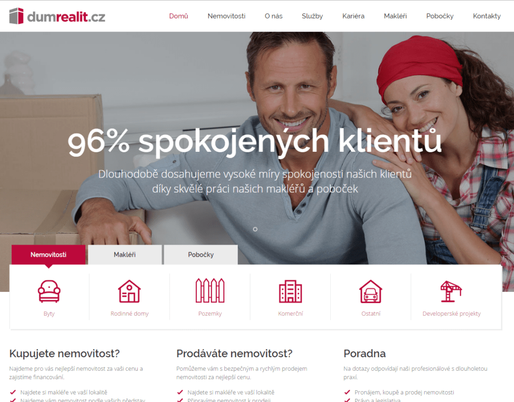 ukázka úvodní stránky 