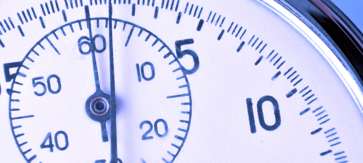 Detail na ciferník stopek