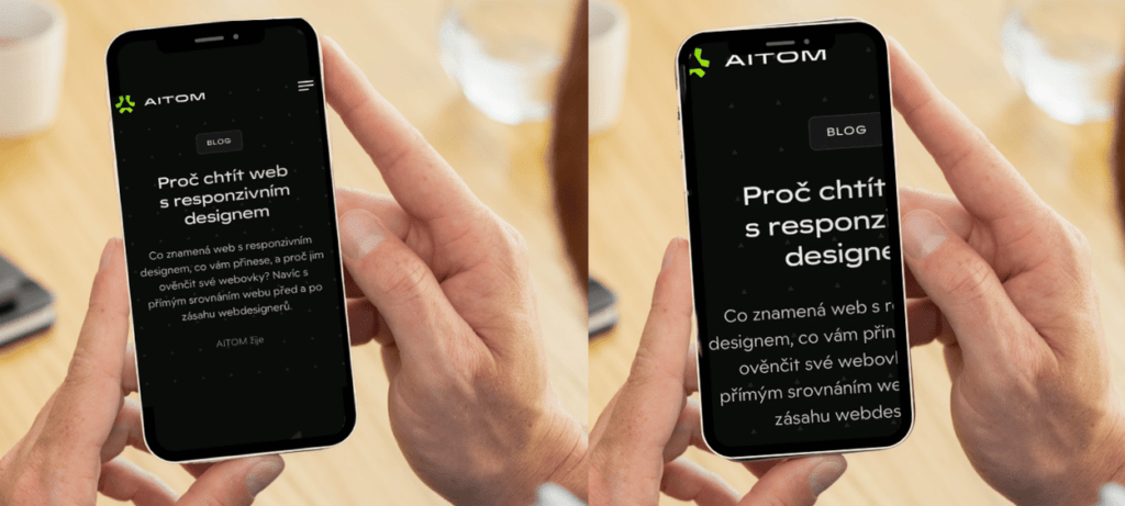 aitom web na mobilu