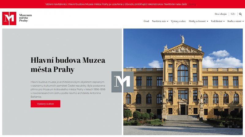 Atraktivní web pro Muzeum města Prahy