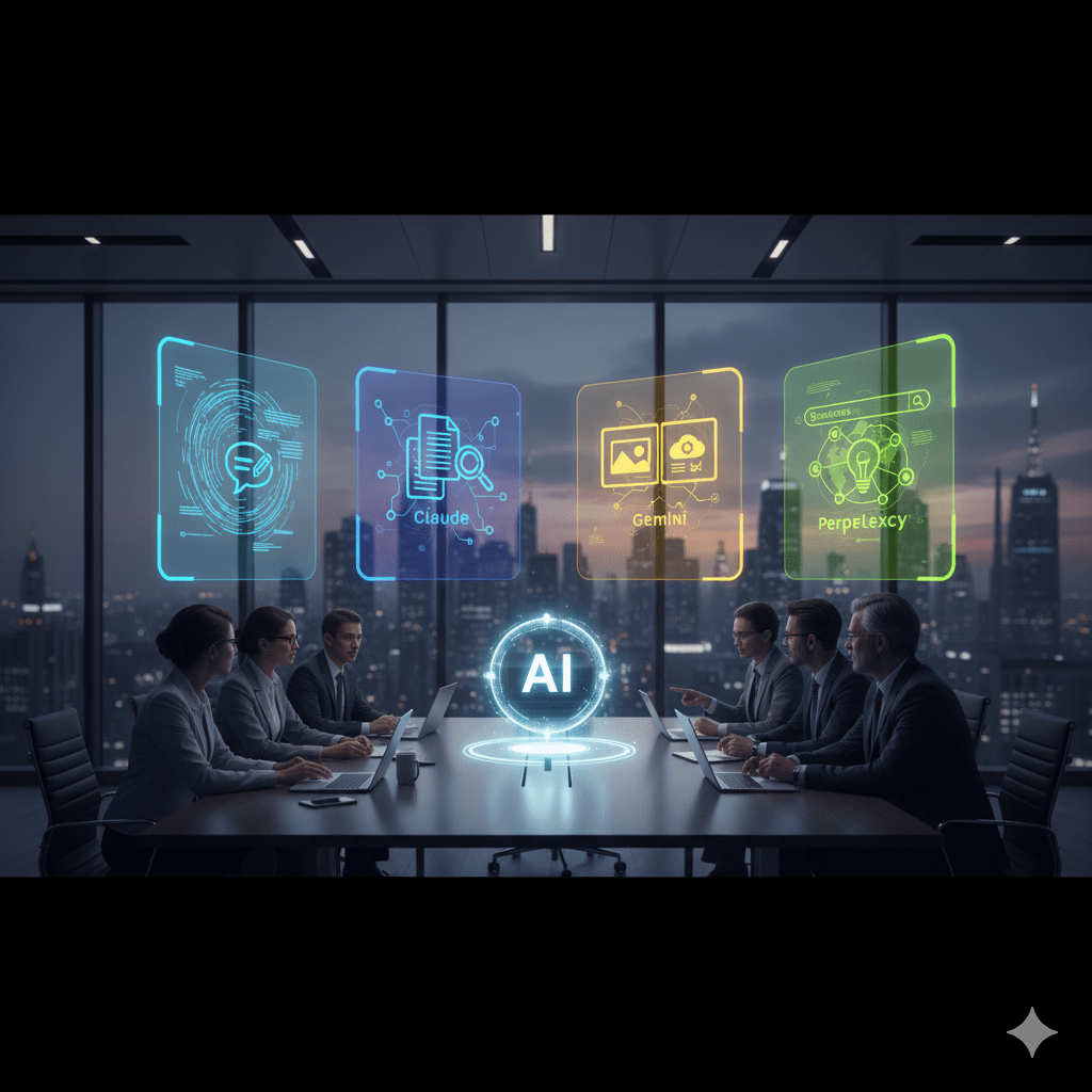 Přehled a&nbsp;srovnání nejlepších AI nástrojů: ChatGPT, Claude, Gemini a&nbsp;Perplexity pro moderní podnikatele